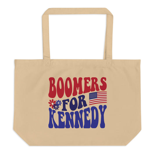Boomers for Kennedy Large Organic Tote Bag