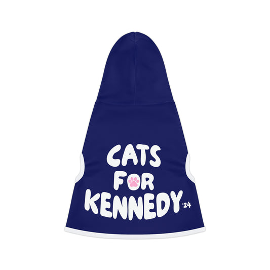 Cats for Kennedy Pet Hoodie in Navy