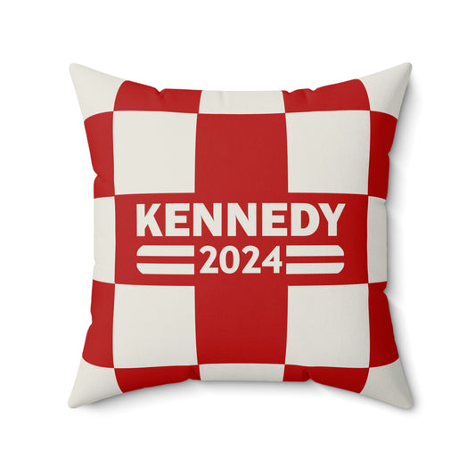 Kennedy Classic Checker Red Square Pillow