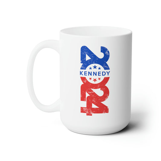 white mug with 2024 Kennedy logo
