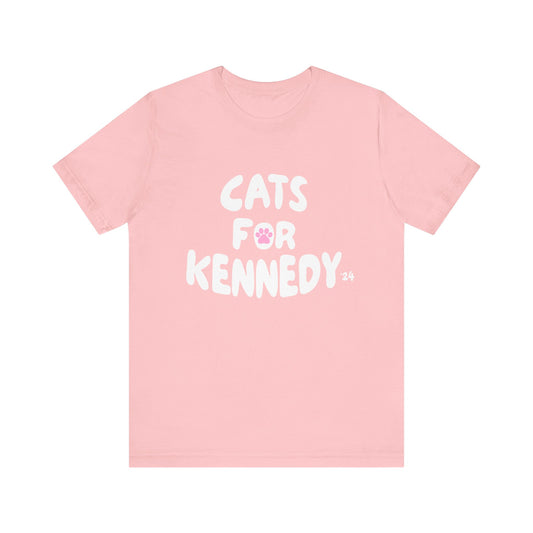Cats for Kennedy Unisex Tee Pink
