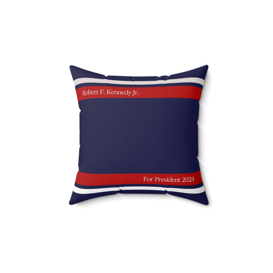 Kennedy for President Navy Square Pillow