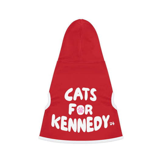 Cats for Kennedy Pet Hoodie | Red