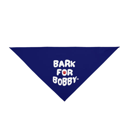 Bark for Bobby '24 Pet Bandana Navy