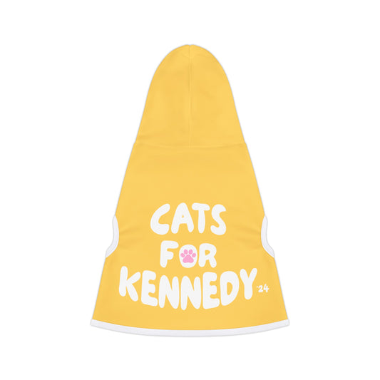 Cats for Kennedy Pet Hoodie in Yellow
