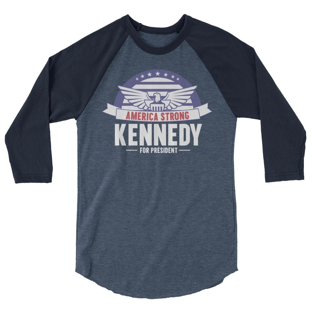 America Strong 3/4 Sleeve Raglan Shirt - Team Kennedy Official Merchandise