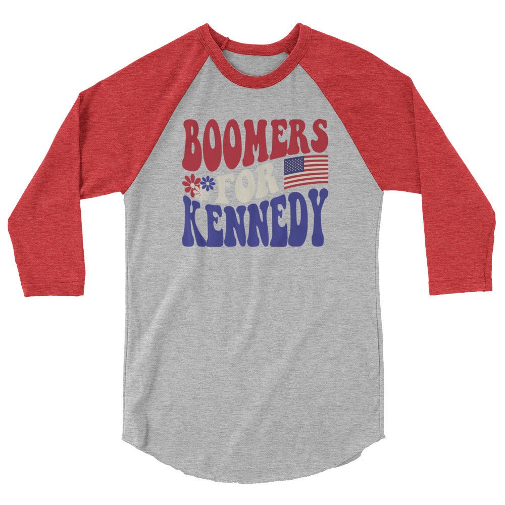 Boomers for Kennedy 3/4 Sleeve Raglan Shirt - TEAM KENNEDY. All rights reserved