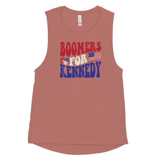 Boomers for Kennedy Ladies’ Muscle Tank - TEAM KENNEDY. All rights reserved