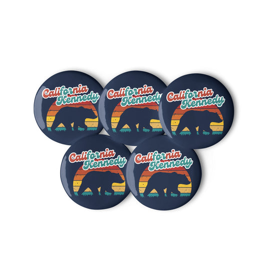California for Kennedy Bear Buttons (5 buttons) - TEAM KENNEDY. All rights reserved