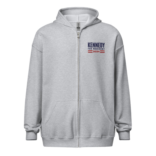 Declare your Independence Embroidered Unisex Zip Hoodie - TEAM KENNEDY. All rights reserved