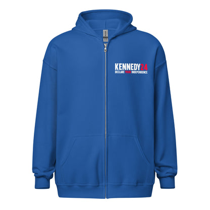 Declare Your Independence Kennedy for President Unisex Zip Hoodie - TEAM KENNEDY. All rights reserved