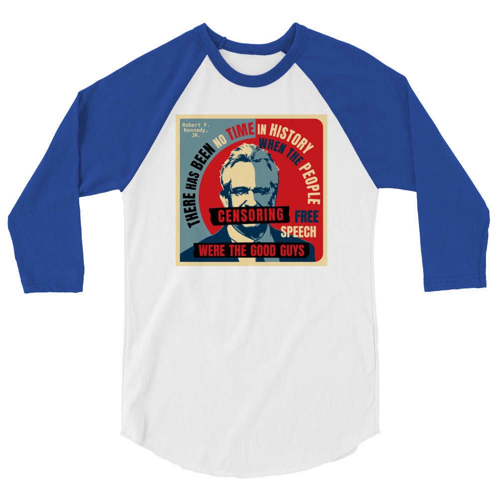 Free Speech Kennedy 3/4 Sleeve Raglan Shirt - Team Kennedy Official Merchandise