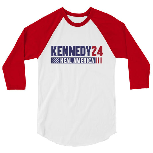 Heal America 3/4 Sleeve Raglan Shirt - TEAM KENNEDY. All rights reserved