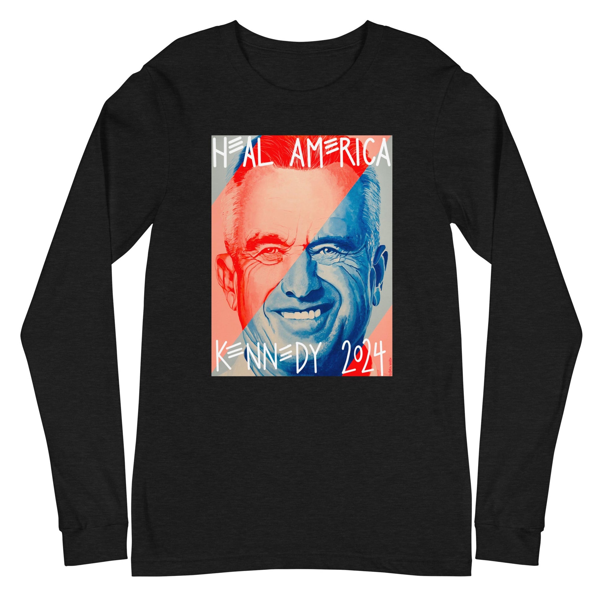 Heal America by Victoria White Unisex Long Sleeve Tee - Team Kennedy Official Merchandise