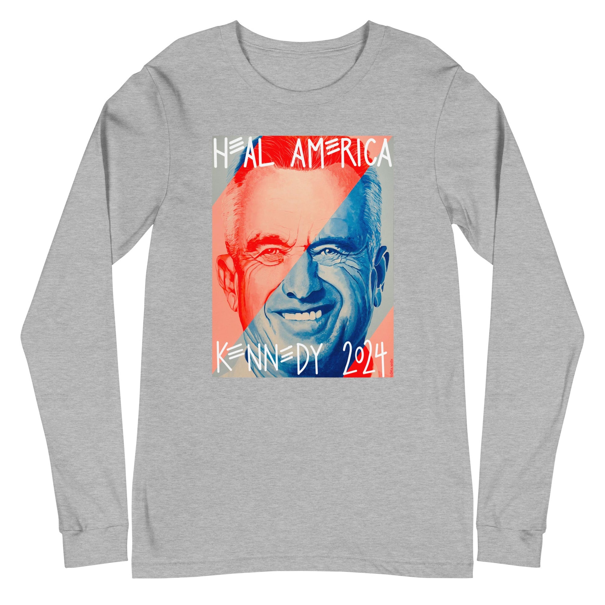 Heal America by Victoria White Unisex Long Sleeve Tee - Team Kennedy Official Merchandise