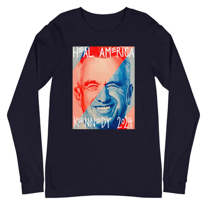 Heal America by Victoria White Unisex Long Sleeve Tee - Team Kennedy Official Merchandise