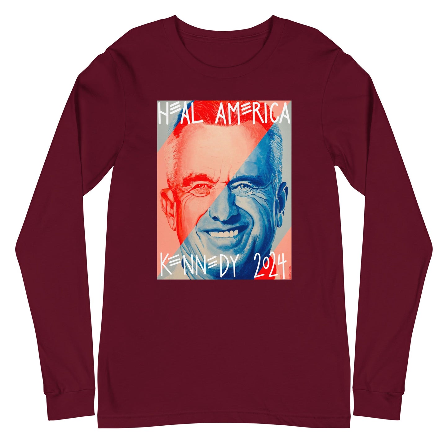 Heal America by Victoria White Unisex Long Sleeve Tee - Team Kennedy Official Merchandise