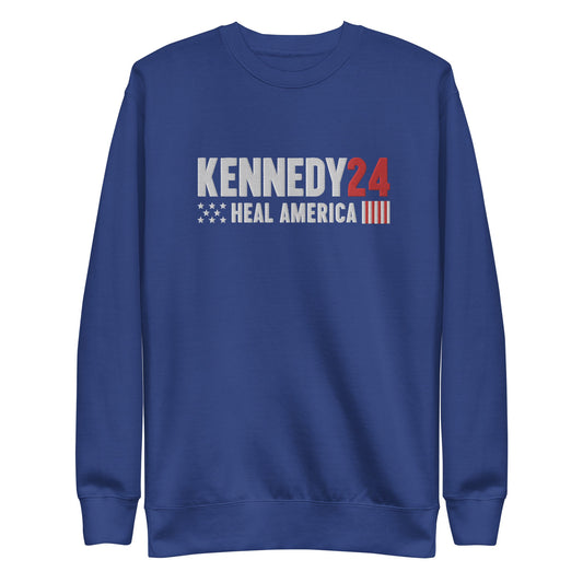 Heal America Embroidered Unisex Sweatshirt - TEAM KENNEDY. All rights reserved