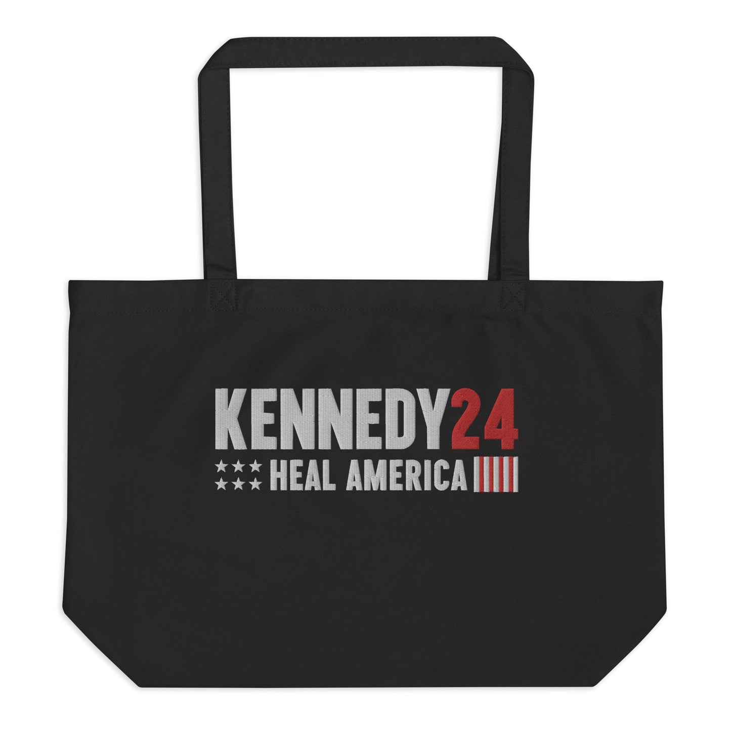 Heal America Large Embroidered Tote Bag - TEAM KENNEDY. All rights reserved