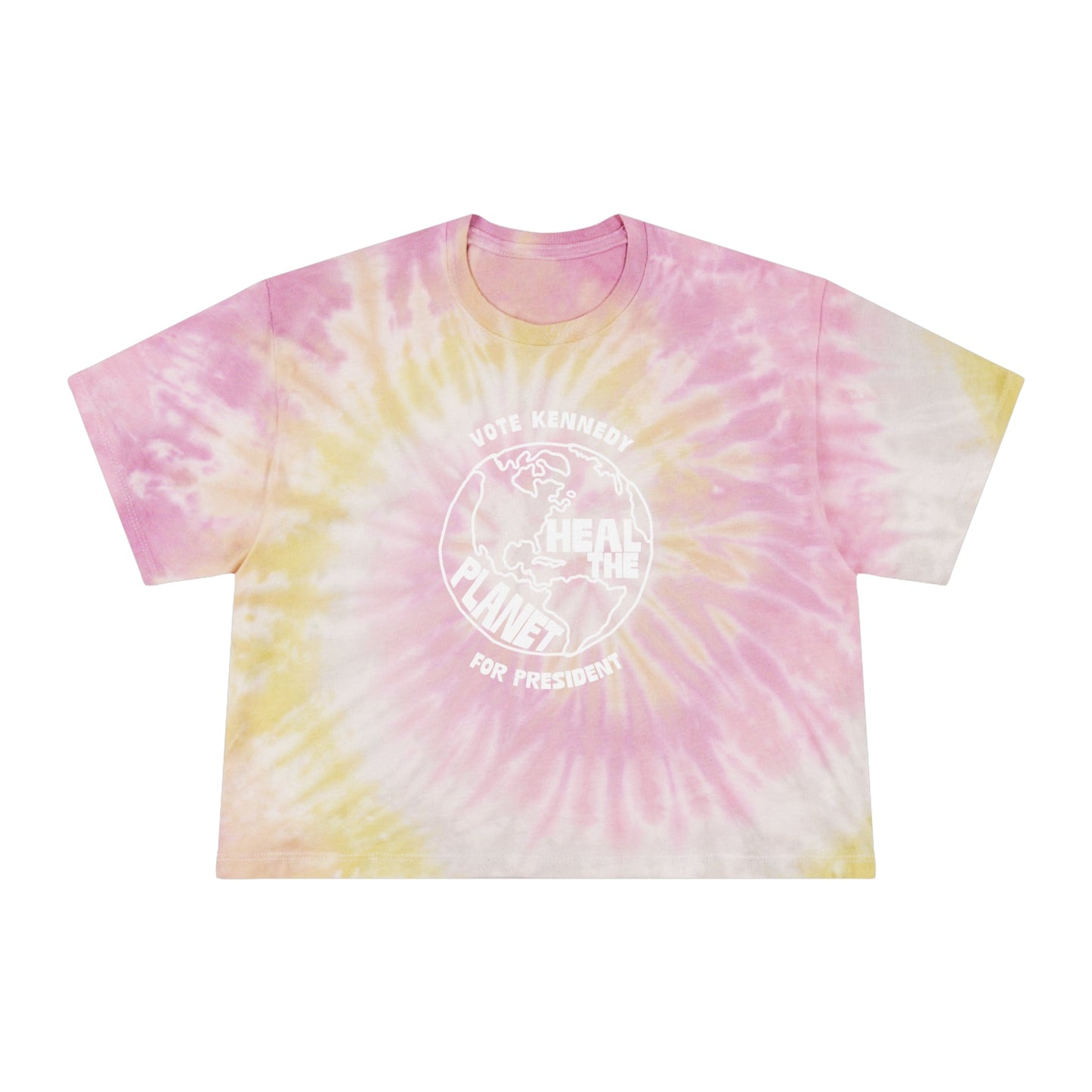 Heal the Planet Tie - Dye Crop Tee - TEAM KENNEDY. All rights reserved