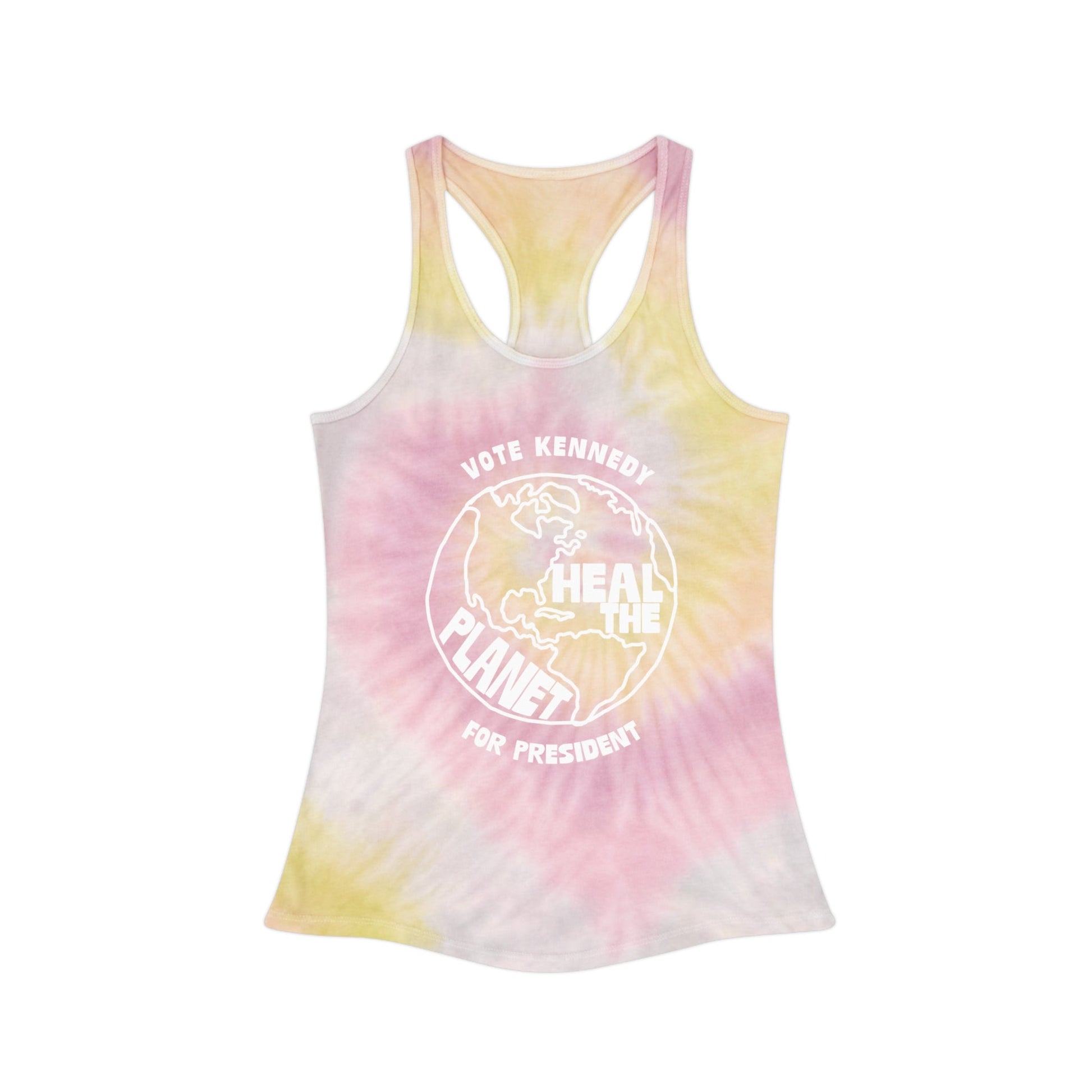 Heal the Planet Tie - Dye Racerback Tank Top - Team Kennedy Official Merchandise