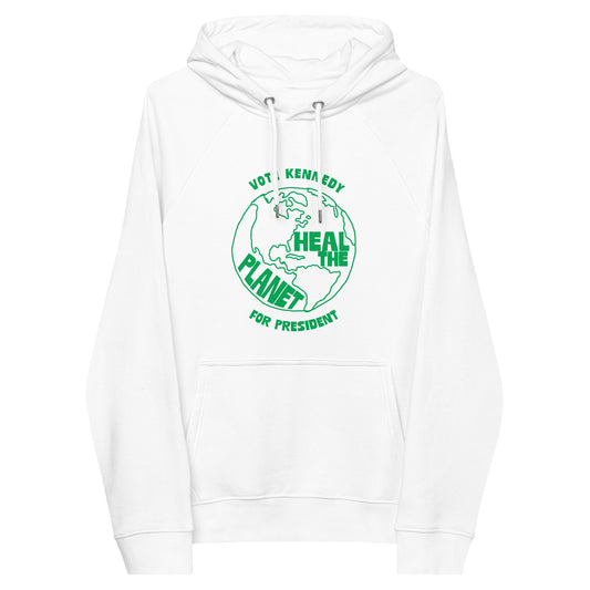 Heal the Planet Unisex Organic Hoodie - TEAM KENNEDY. All rights reserved