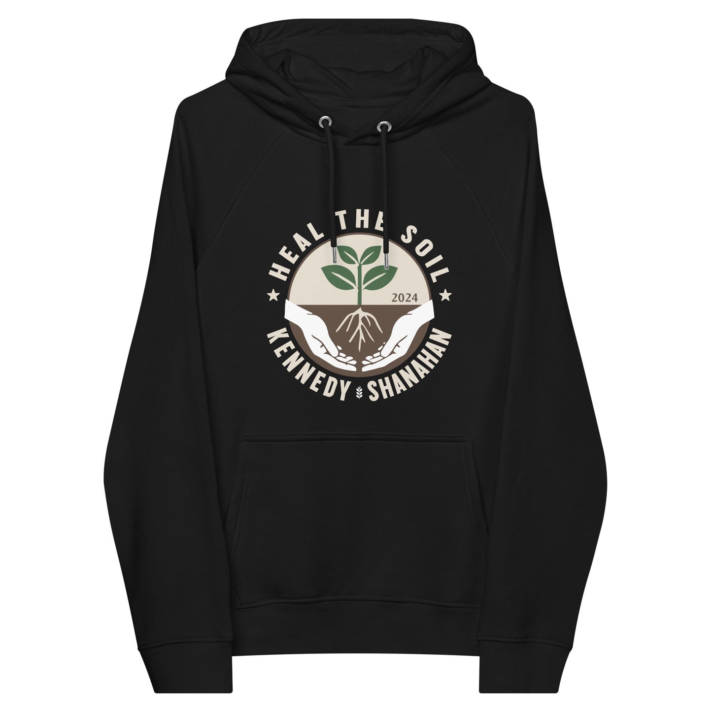 Heal the Soil Unisex Eco Raglan Hoodie - Team Kennedy Official Merchandise