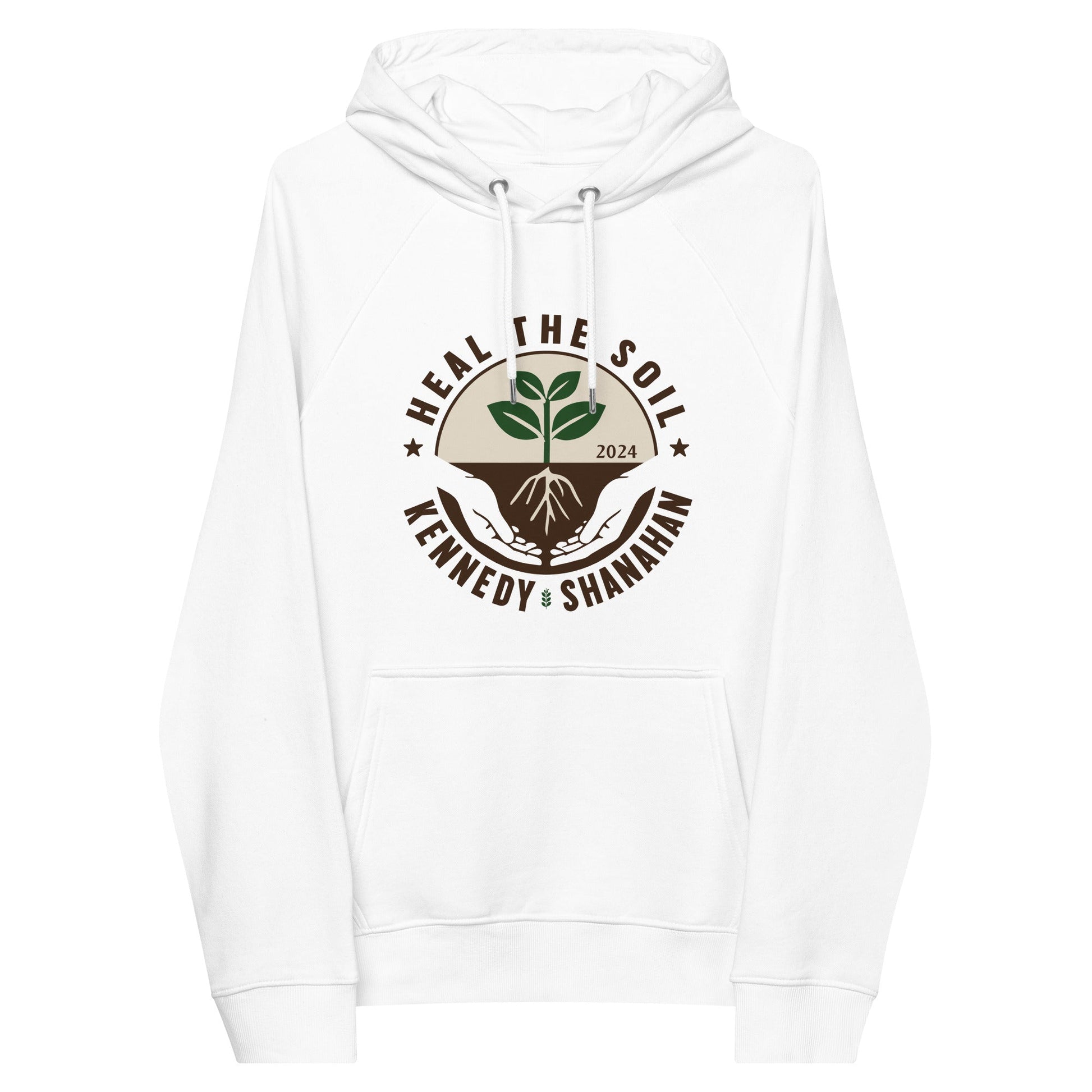 Heal the Soil Unisex Eco Raglan Hoodie - Team Kennedy Official Merchandise