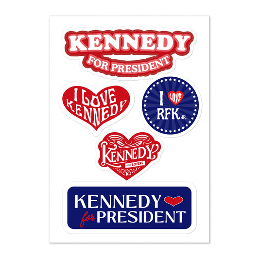 I Heart Kennedy Sticker Sheet - TEAM KENNEDY. All rights reserved
