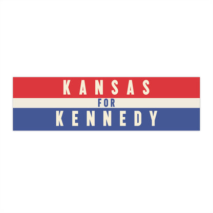 Kansas for Kennedy Bumper Sticker - TEAM KENNEDY. All rights reserved
