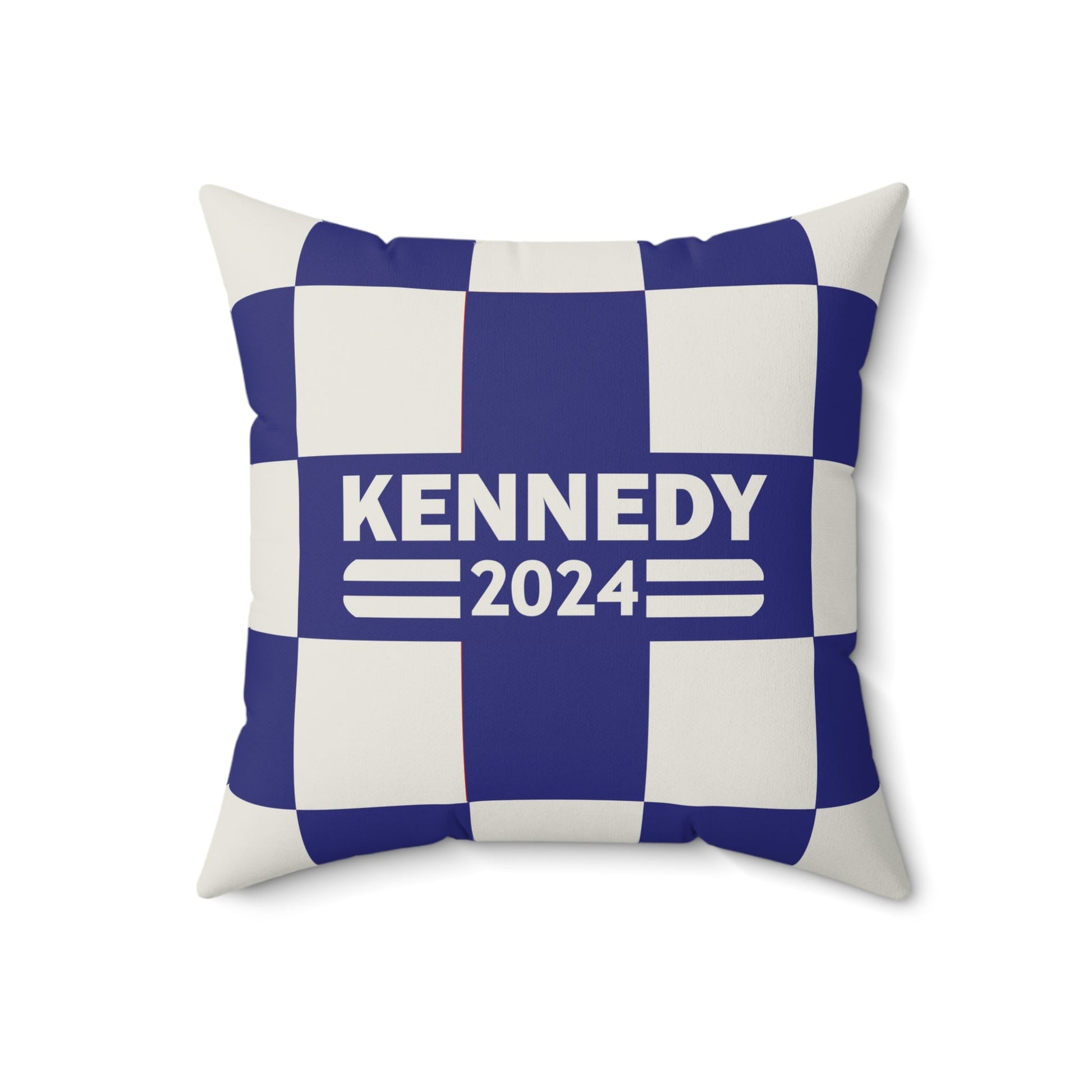 Kennedy Classic Checker Navy Square Pillow - TEAM KENNEDY. All rights reserved
