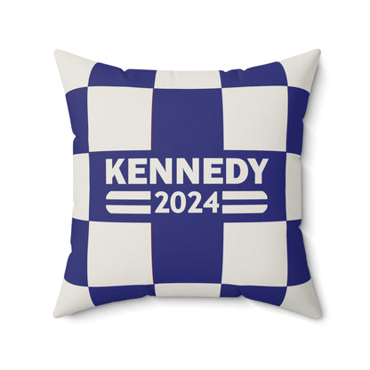 Kennedy Classic Checker Navy Square Pillow - TEAM KENNEDY. All rights reserved