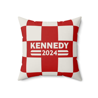 Kennedy Classic Checker Red Square Pillow - TEAM KENNEDY. All rights reserved