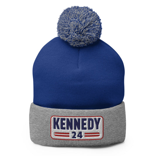 Kennedy Classic Embroidered Patch Pom - Pom Beanie - TEAM KENNEDY. All rights reserved
