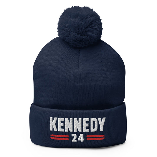 Kennedy Classic Embroidered Pom - Pom Beanie - TEAM KENNEDY. All rights reserved