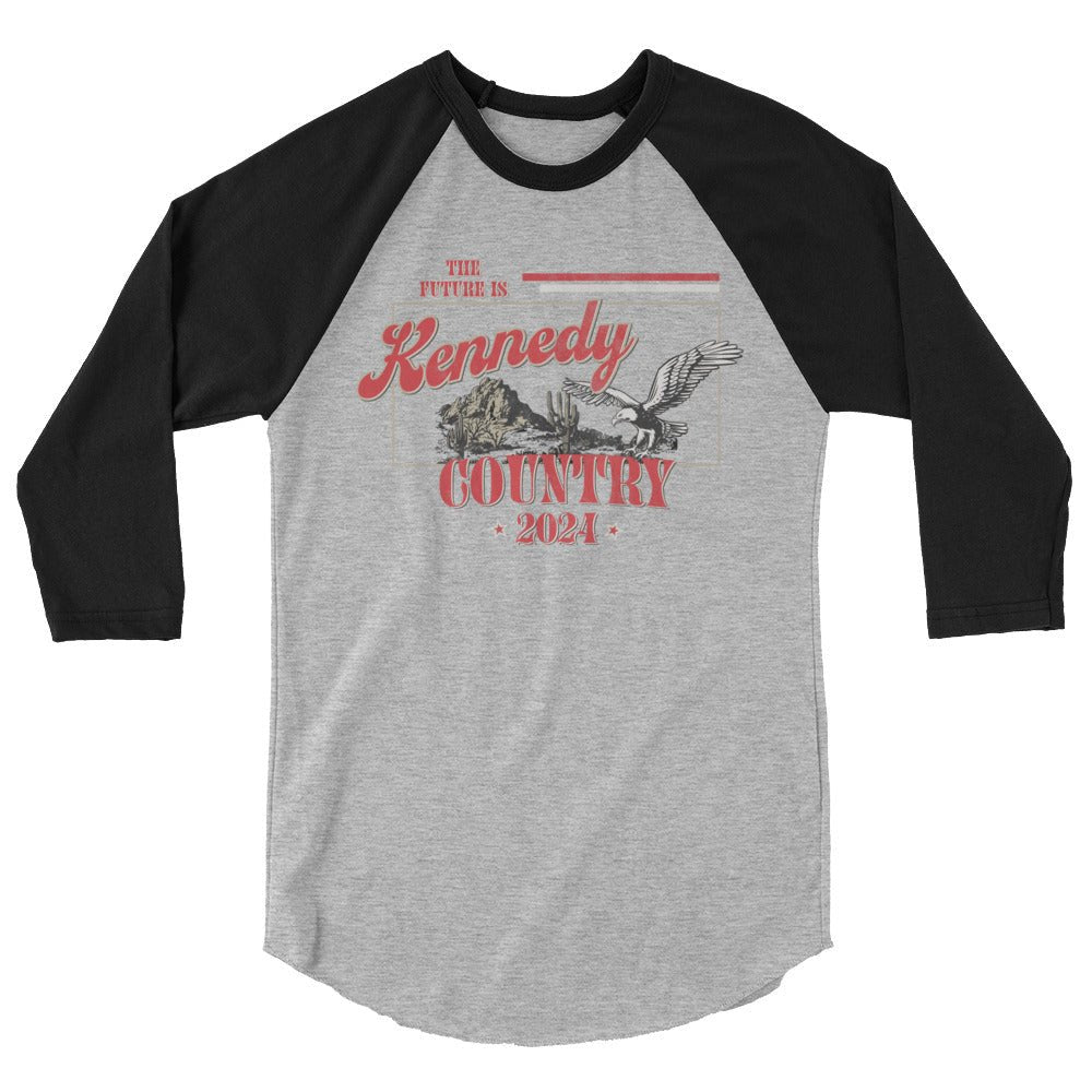 Kennedy Country 3/4 Sleeve Raglan Shirt - TEAM KENNEDY. All rights reserved