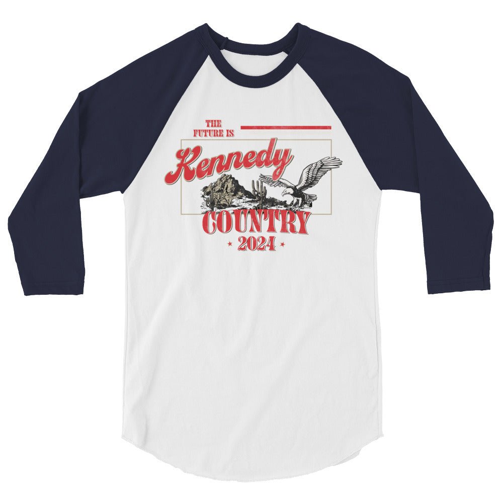 Kennedy Country 3/4 Sleeve Raglan Shirt - TEAM KENNEDY. All rights reserved