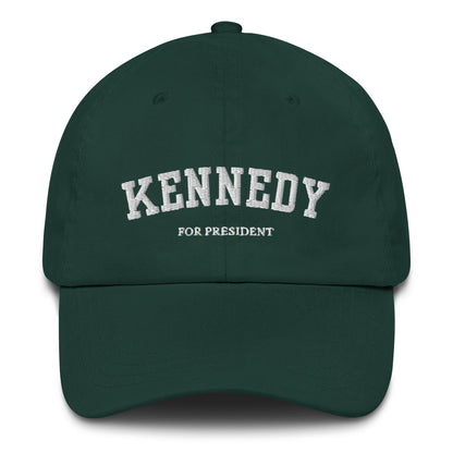 Kennedy For President Collegiate Embroidered Dad Hat - TEAM KENNEDY. All rights reserved