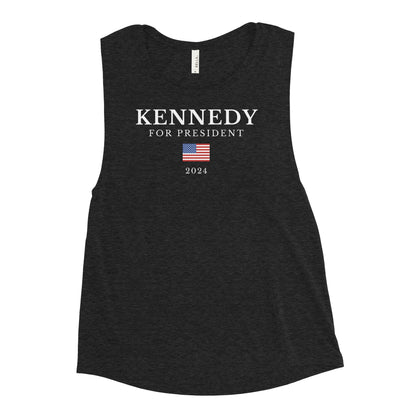 Kennedy for President Flag Women's Muscle Tank - TEAM KENNEDY. All rights reserved