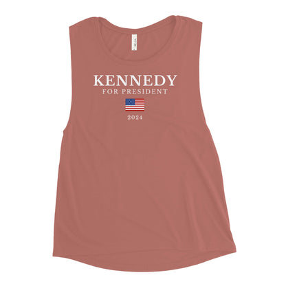 Kennedy for President Flag Women's Muscle Tank - TEAM KENNEDY. All rights reserved