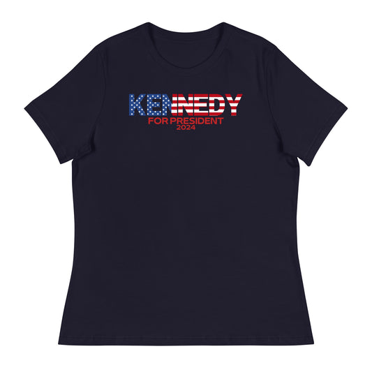 Kennedy for President Flag Women's Relaxed Tee - TEAM KENNEDY. All rights reserved
