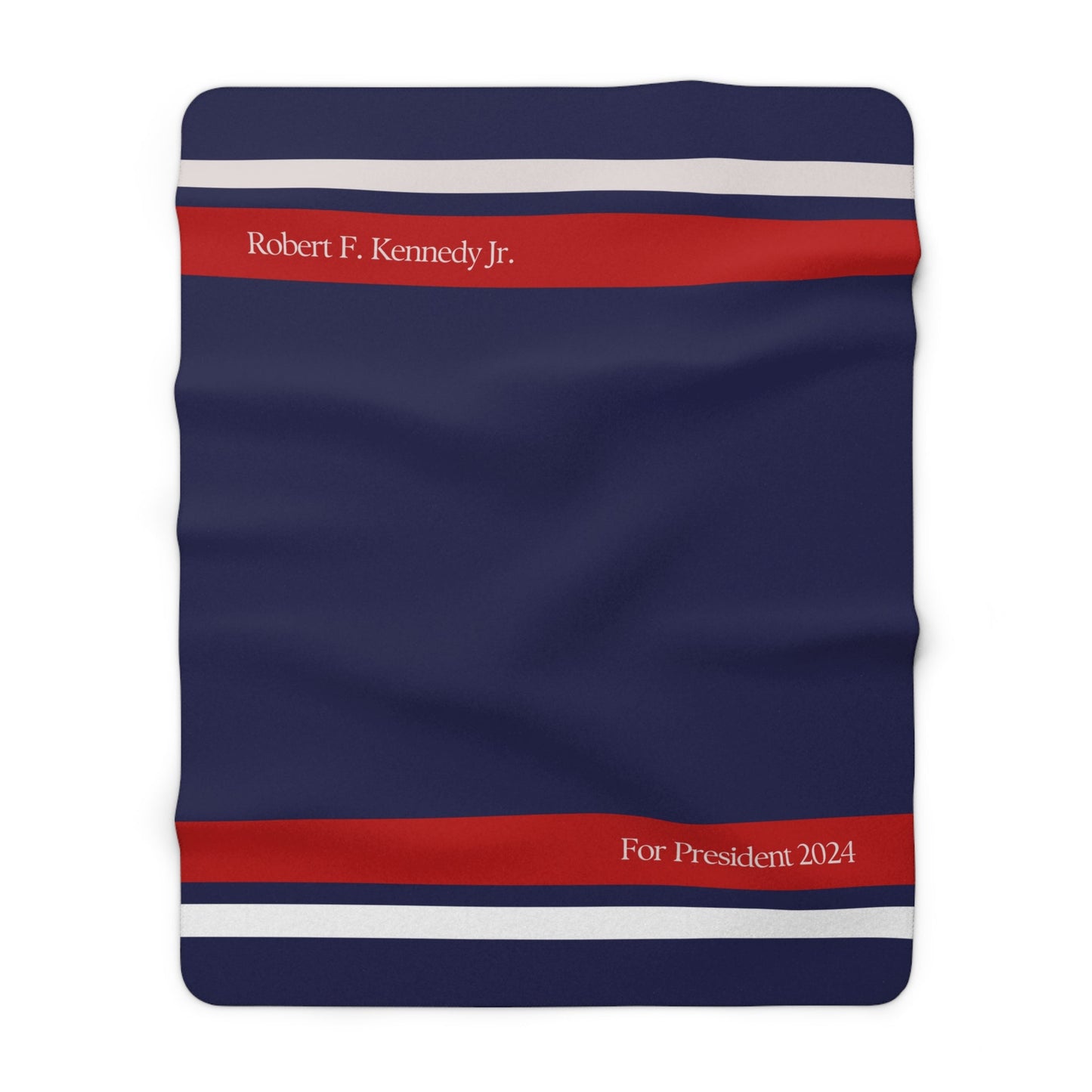 Kennedy for President Navy Sherpa Fleece Blanket - TEAM KENNEDY. All rights reserved