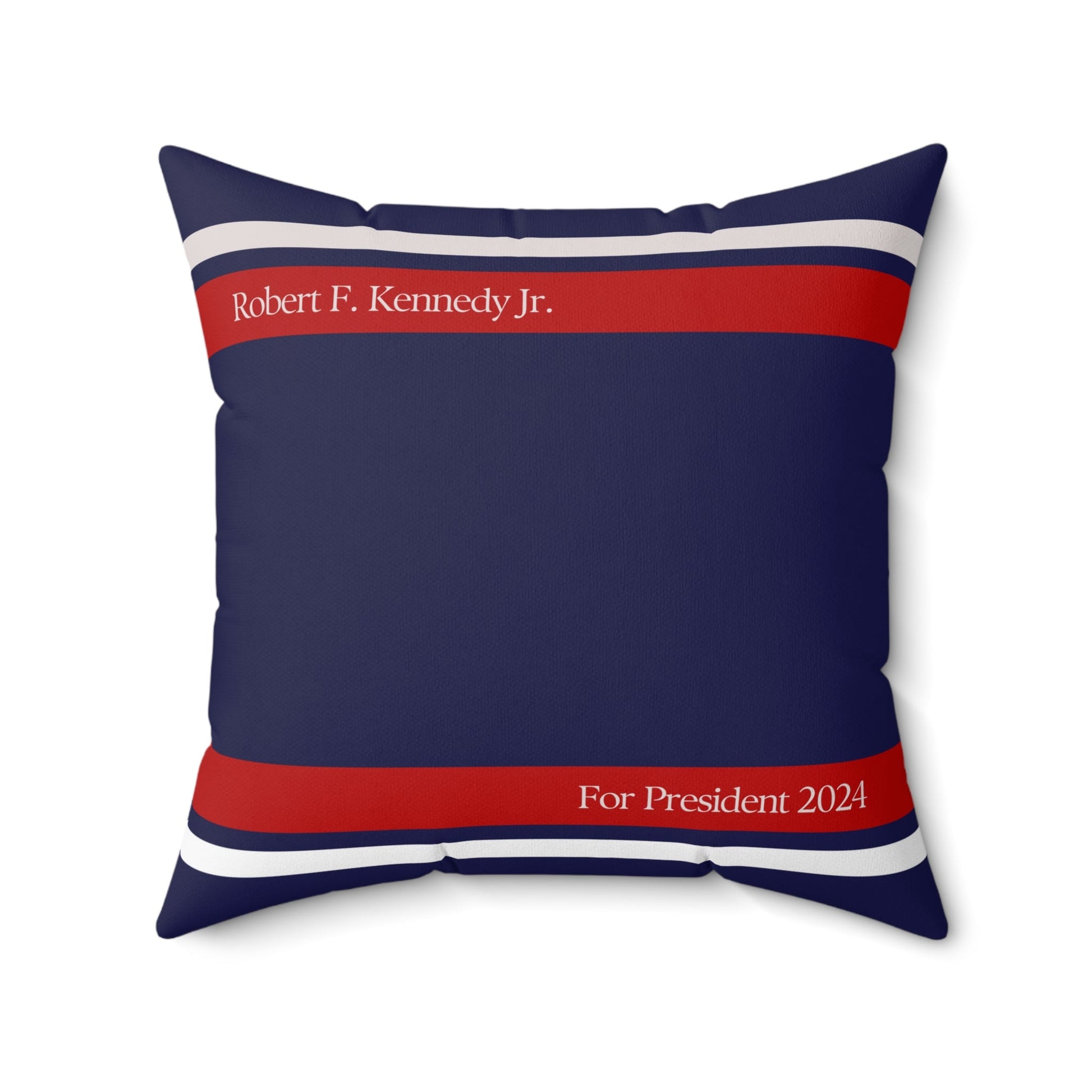 Kennedy for President Navy Square Pillow - TEAM KENNEDY. All rights reserved