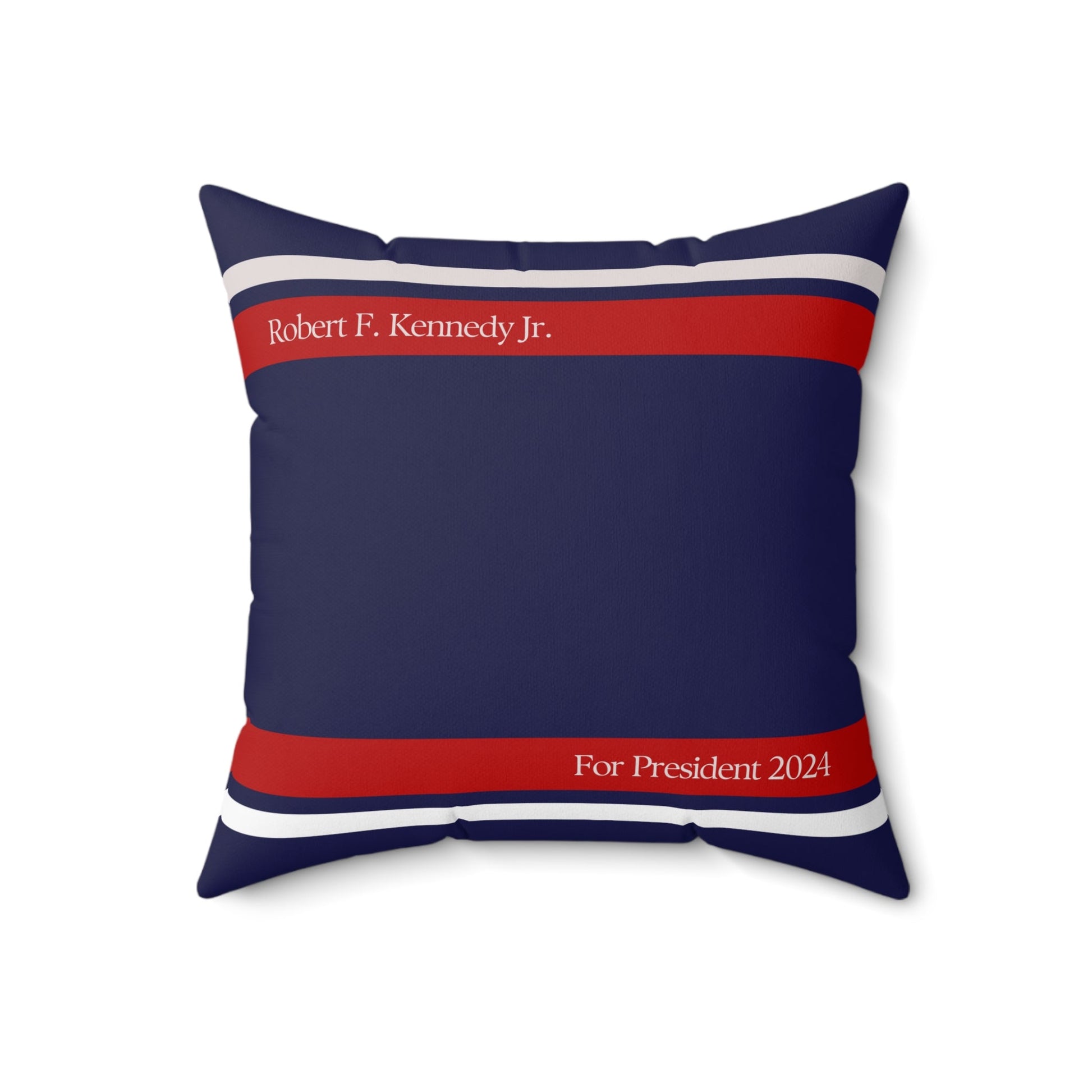 Kennedy for President Navy Square Pillow - TEAM KENNEDY. All rights reserved