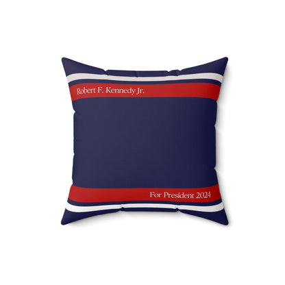 Kennedy for President Navy Square Pillow - TEAM KENNEDY. All rights reserved