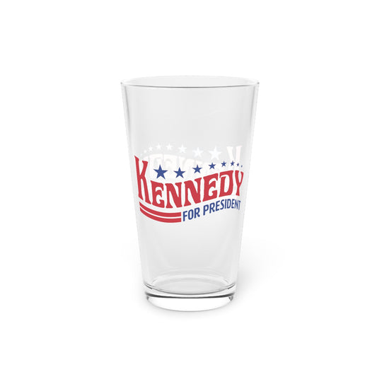 Kennedy for President Vintage Pint Glass, 16oz - TEAM KENNEDY. All rights reserved