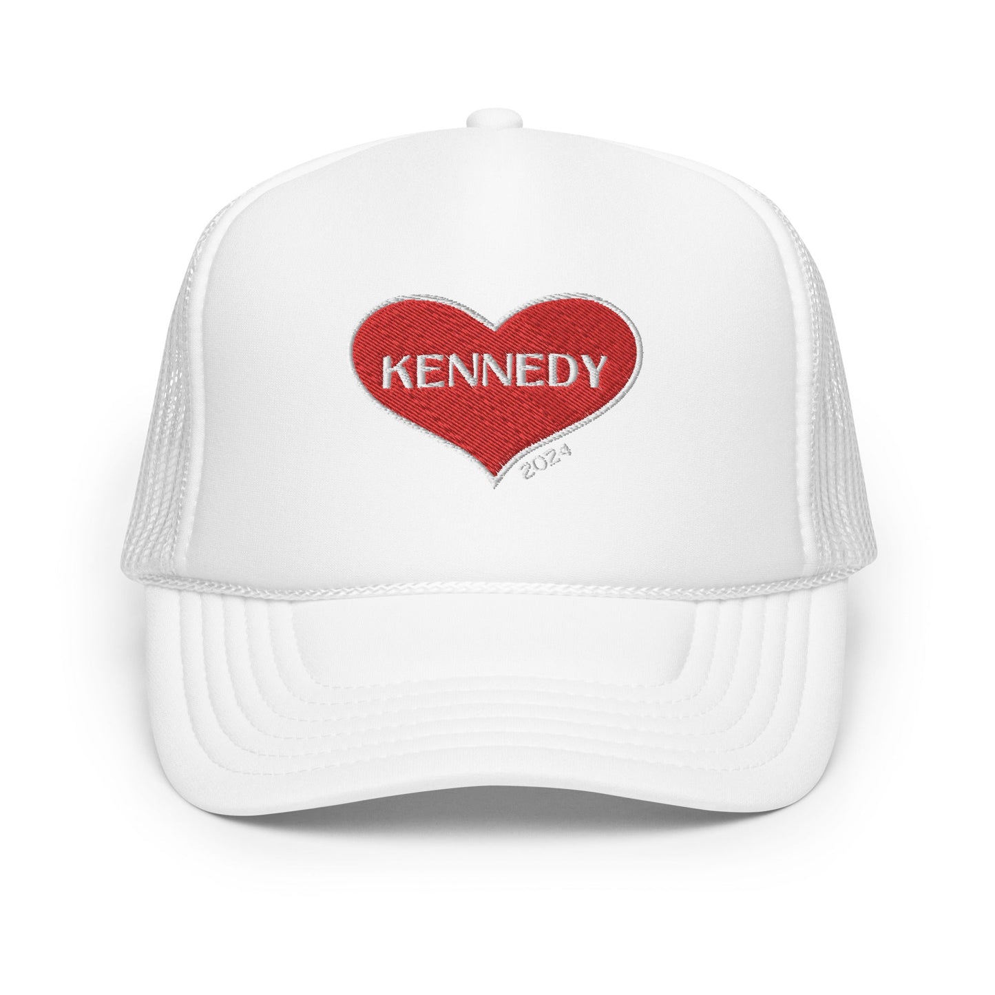 Kennedy Heart 2024 Foam Trucker Hat - TEAM KENNEDY. All rights reserved