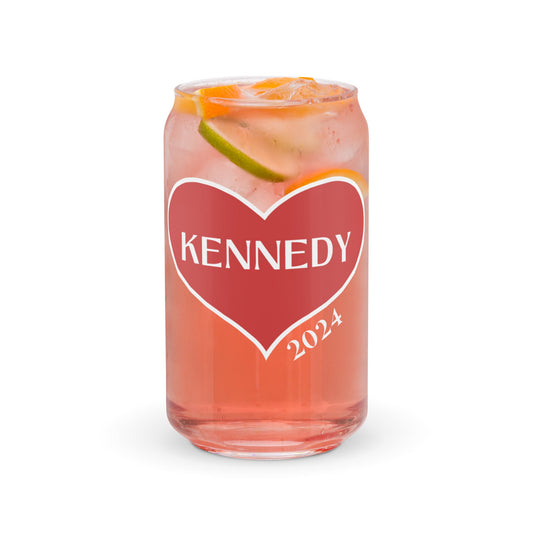 Kennedy Heart Can - Shaped Glass - TEAM KENNEDY. All rights reserved