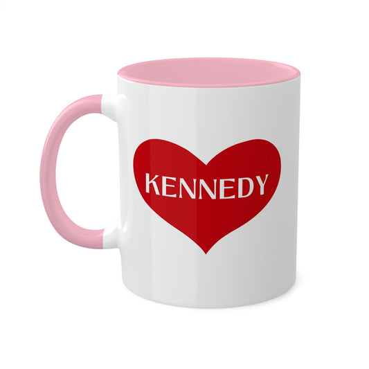 Kennedy Heart Colorful Mug (11oz) - TEAM KENNEDY. All rights reserved