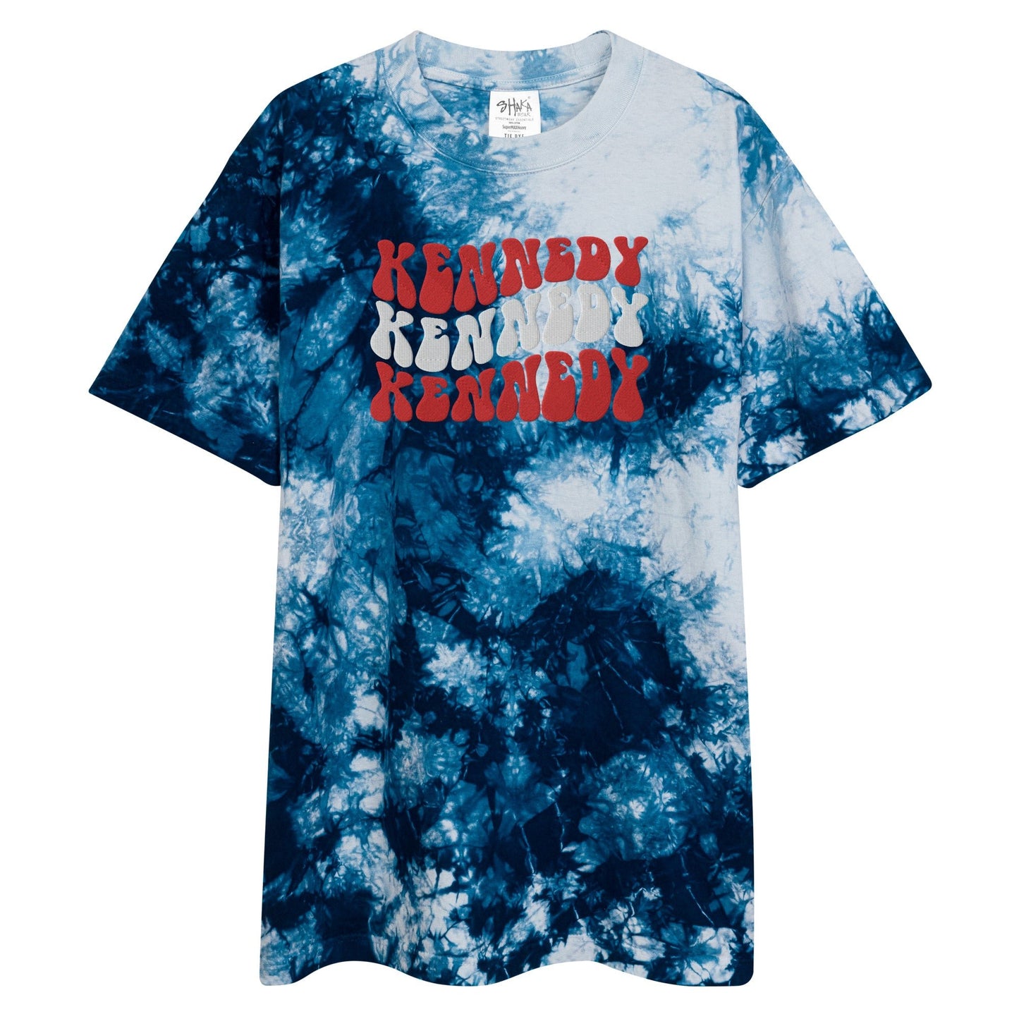 Kennedy Hippie Embroidered Oversized Tie - Dye Tee - Team Kennedy Official Merchandise